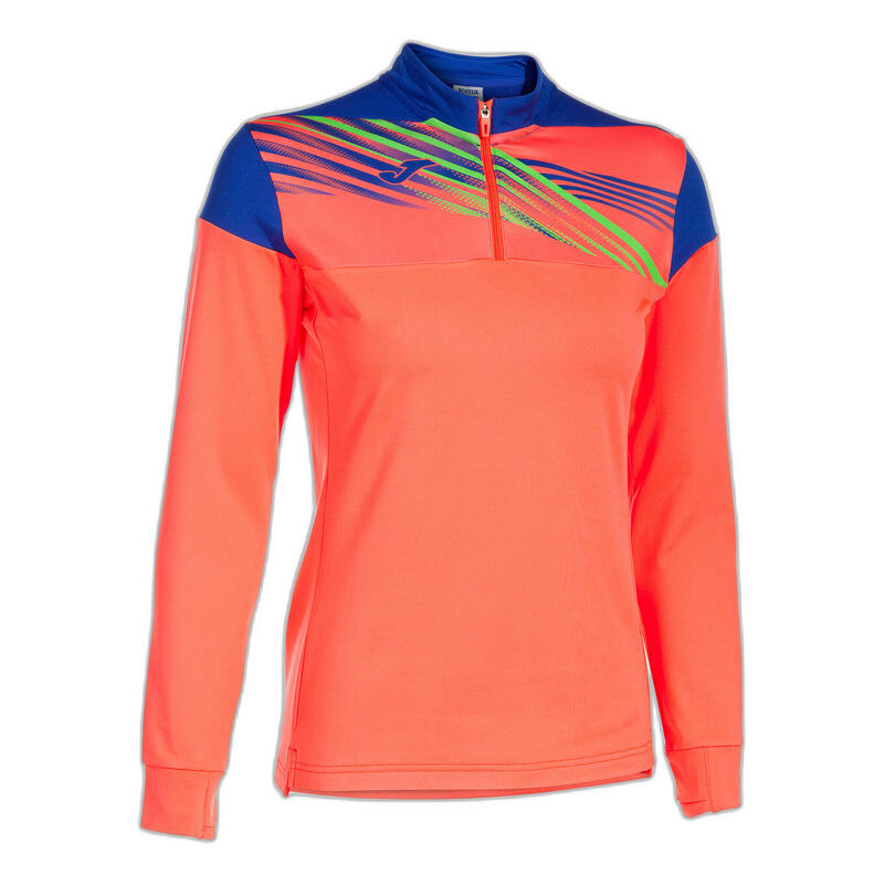 Sweat-Shirt Running Femme Joma Elite X Corail Fluo