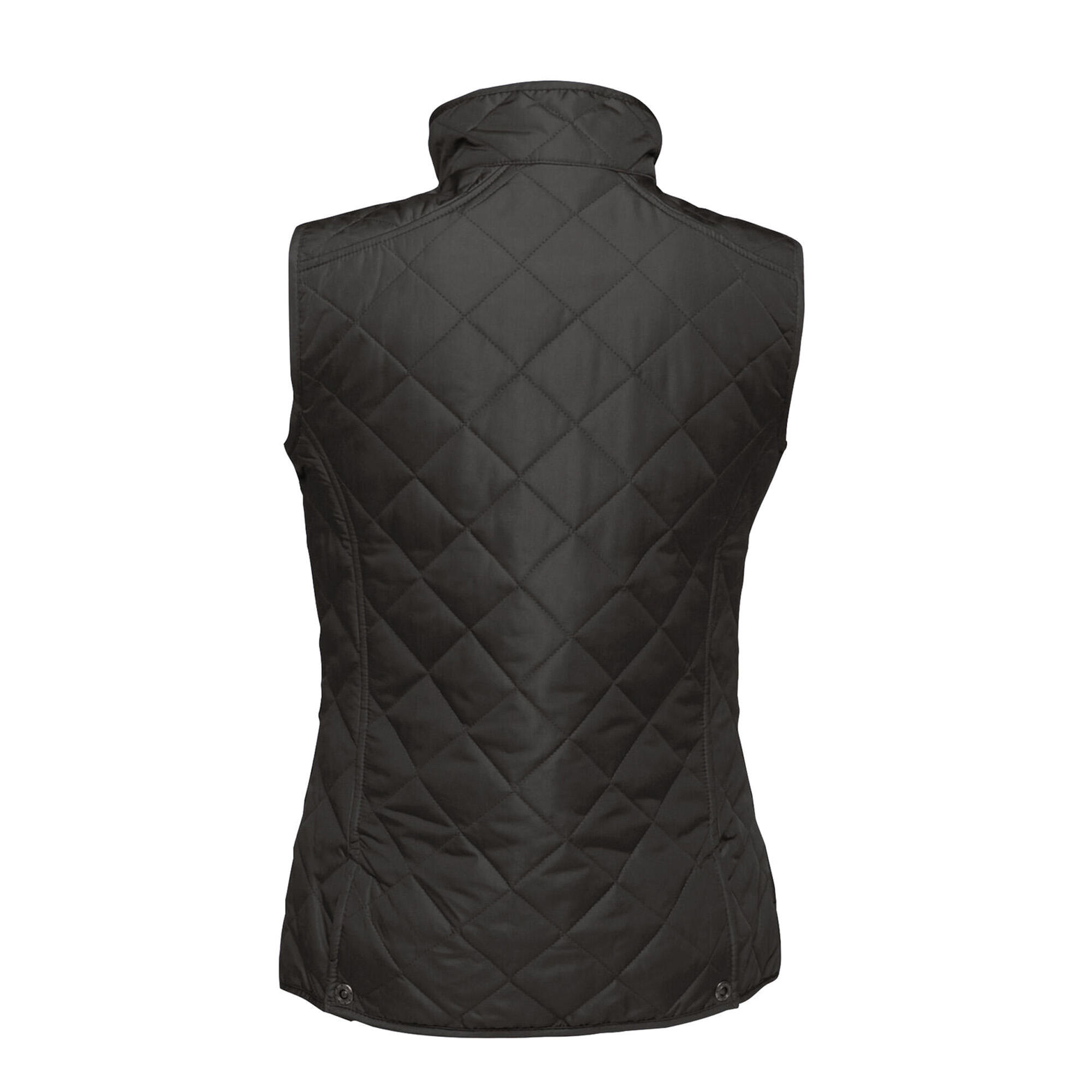 TARAH Women's sleeveless quilted jacket (Black)