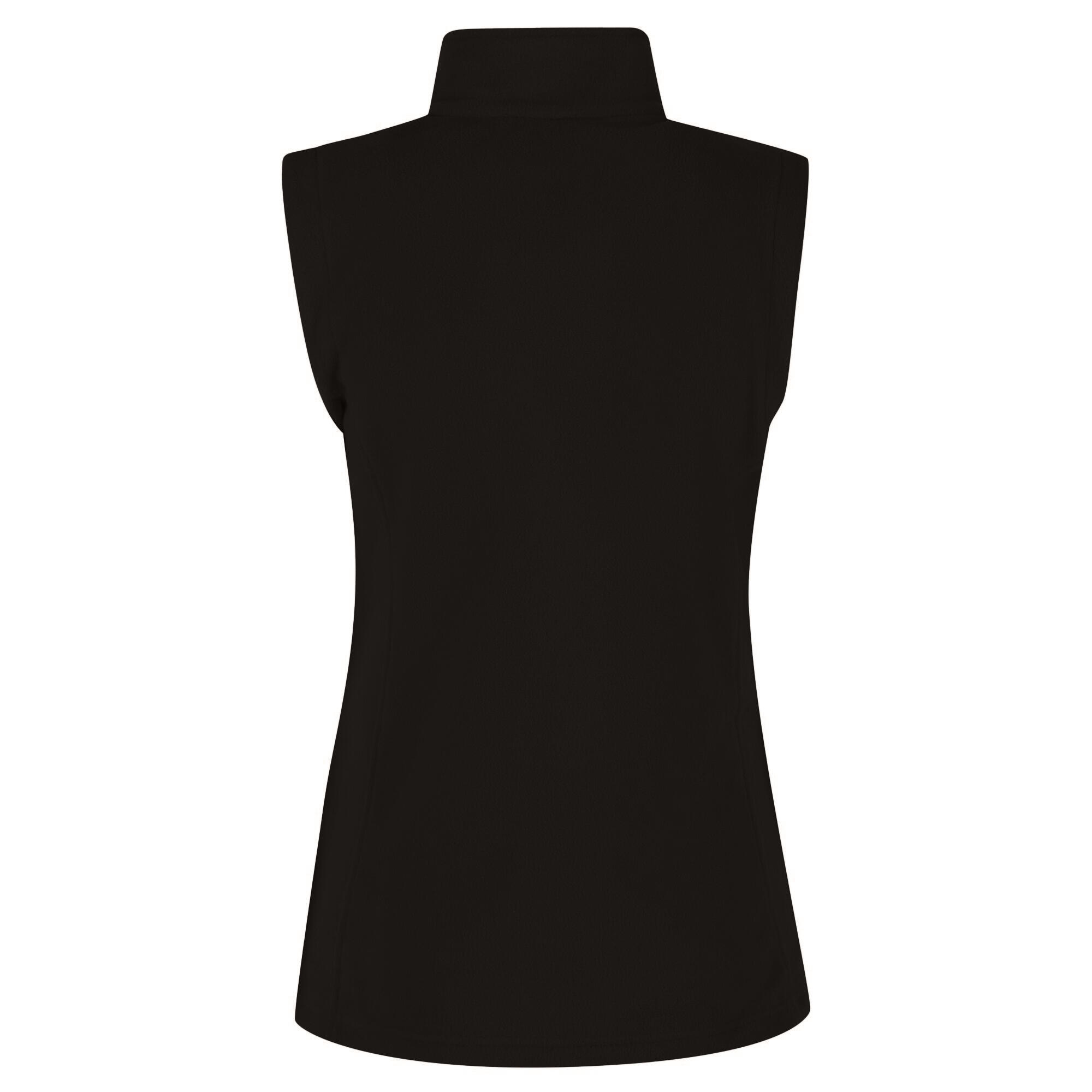 Womens/Ladies Micro Fleece Bodywarmer / Gilet (Black) 2/5