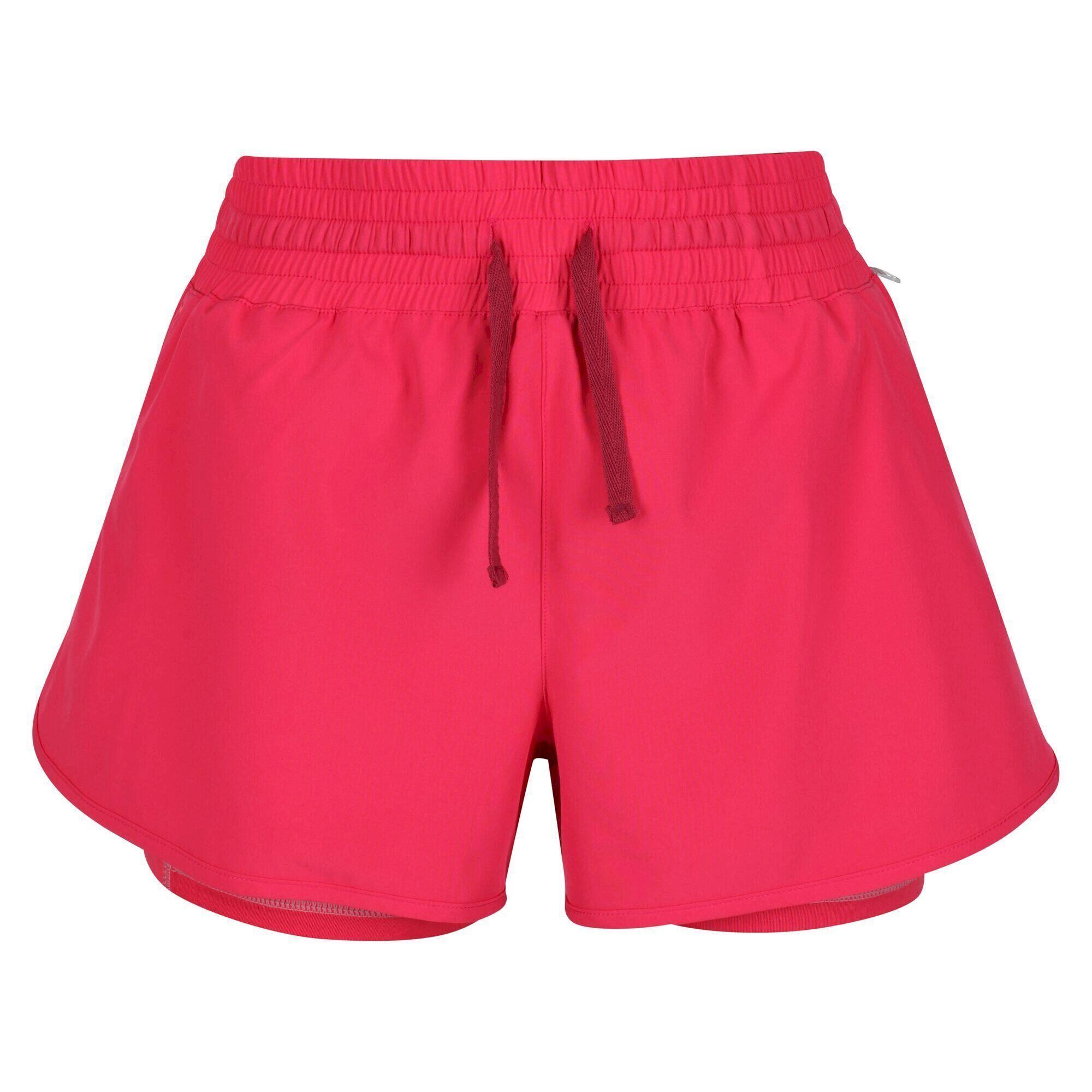 REGATTA Womens/Ladies Hilston 2 in 1 Shorts (Rethink Pink)