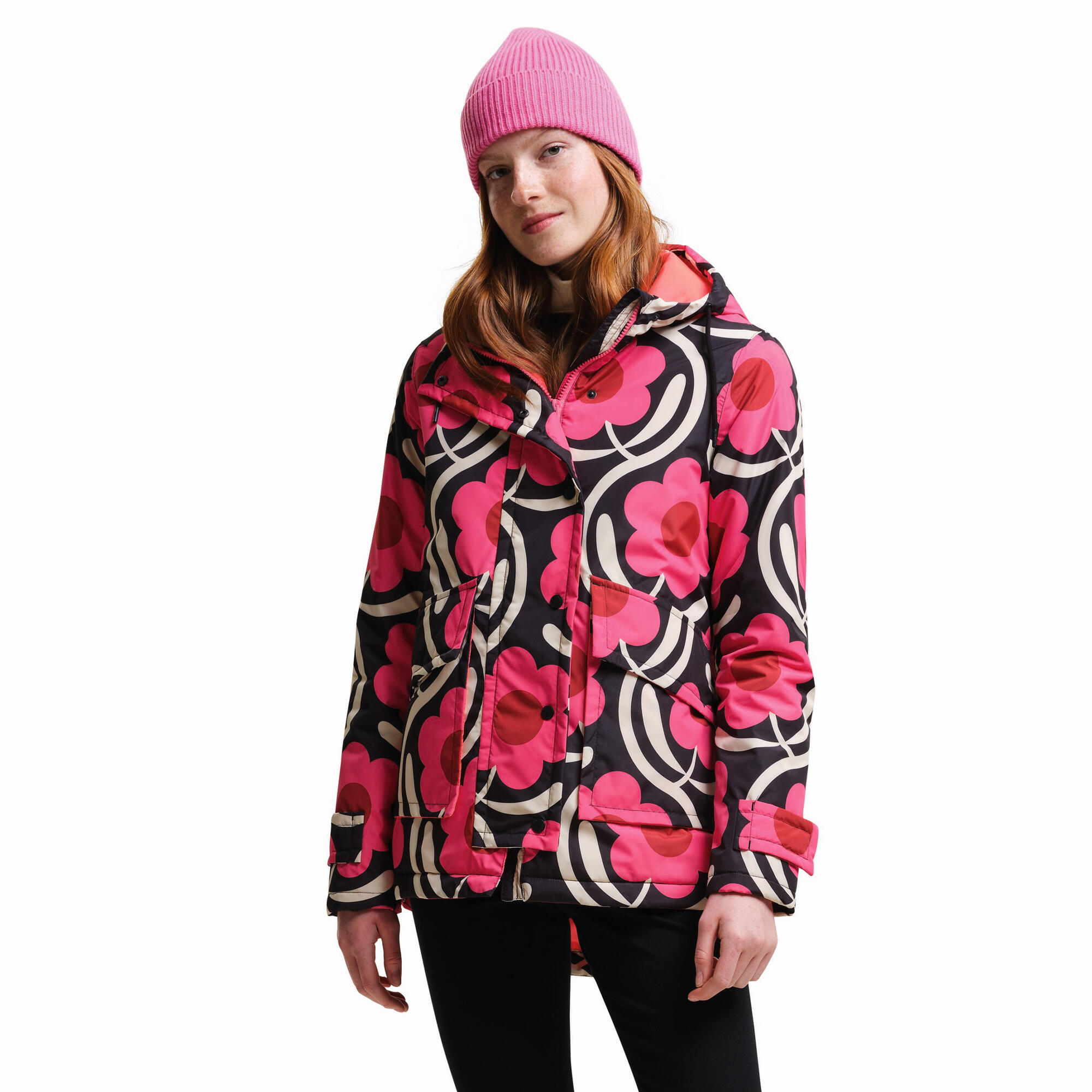 Womens/Ladies Orla Kiely Swing Floral Waterproof Jacket (Apple Blossom Pink) 1/5