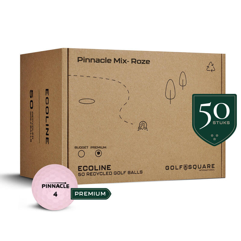 Refurbished Pinnacle Lady Golfball-Mix in Rosa | Grade B, 50 Stücke