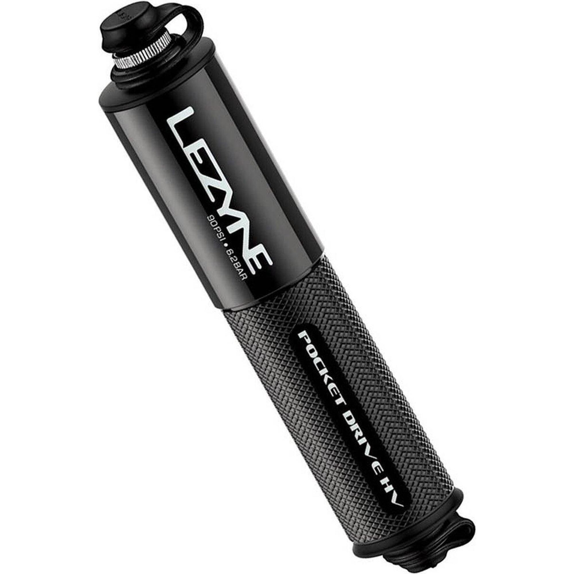 Pompa Da Frame Lezyne Pocket Drive Pro HV, Nero Opaco Con Supporto