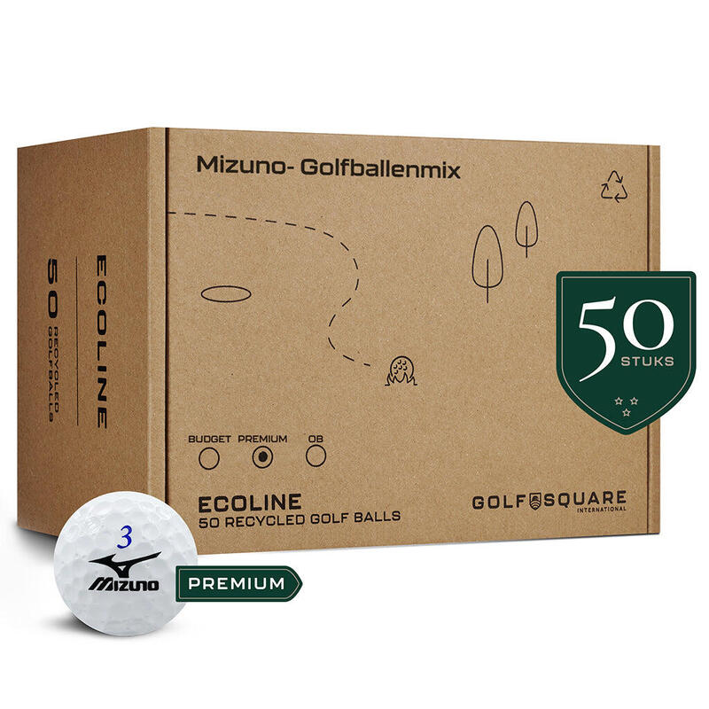 Refurbished Mizuno Golfball-Mix | Grade C, 50 Stücke