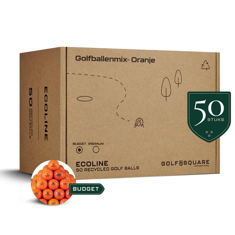 Seconde Vie - Golfball Mix - Orange - Tres Bon - 50 Pièces