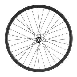 Roue avant disque tubeless axe traversant rayon acier P2R Shimano RS470