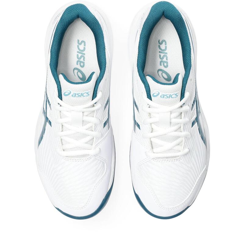 Zapatillas Tenis Niños- ASICS Gel-Game 9 GS Clay/OC - White/Restful Teal