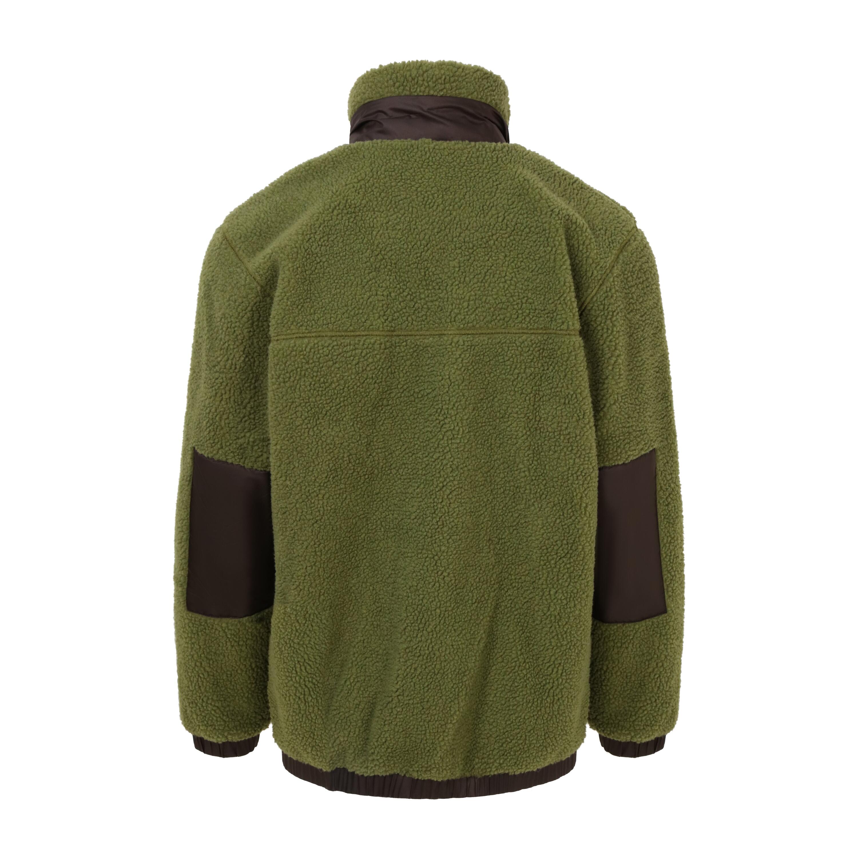 Sherpa fleecejack - kaki / zwart 4/5