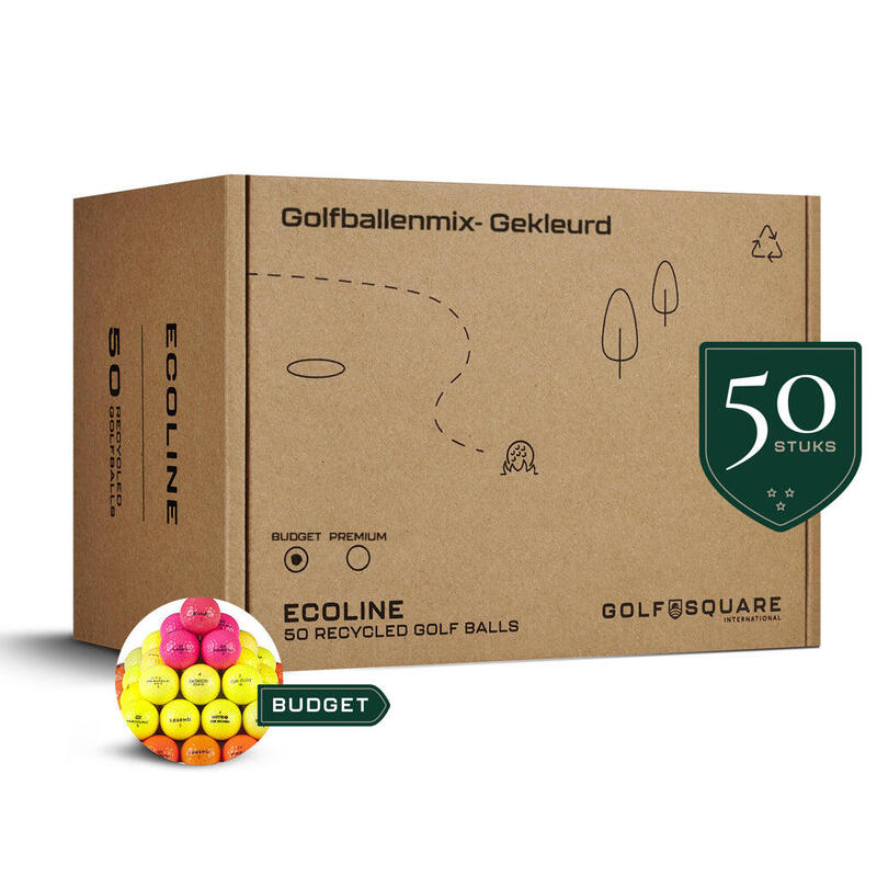 Tweedehands - Golfballenmix - Gekleurd - Zeer goede staat - 50 Stuks