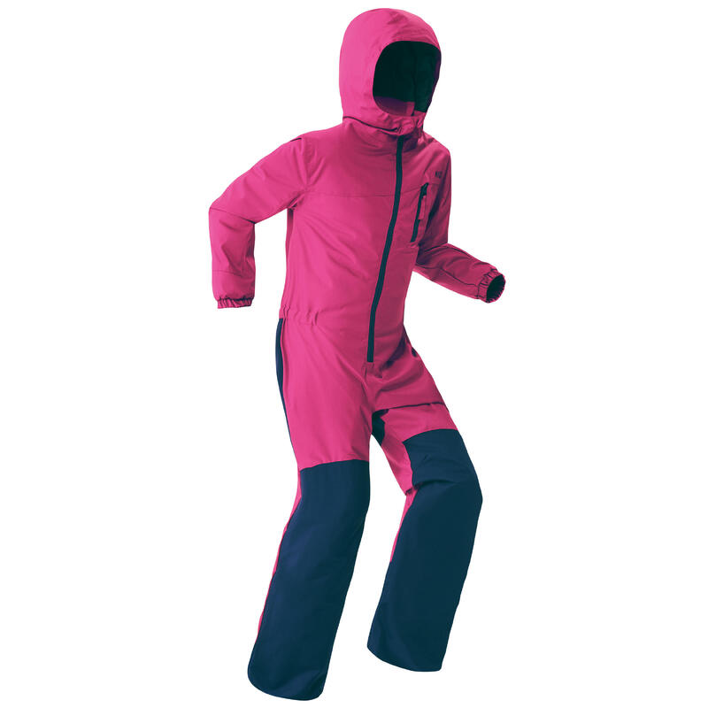 Refurbished - Schneeanzug Kinder warm wasserdicht - 100 rosa/marineblau  - GUT