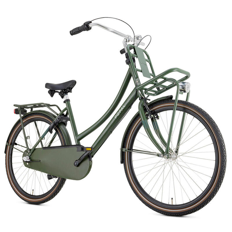 Vélo Enfant Hollandais Popal Daily Dutch Basic+ N3 - 26 pouces - Vert Armée