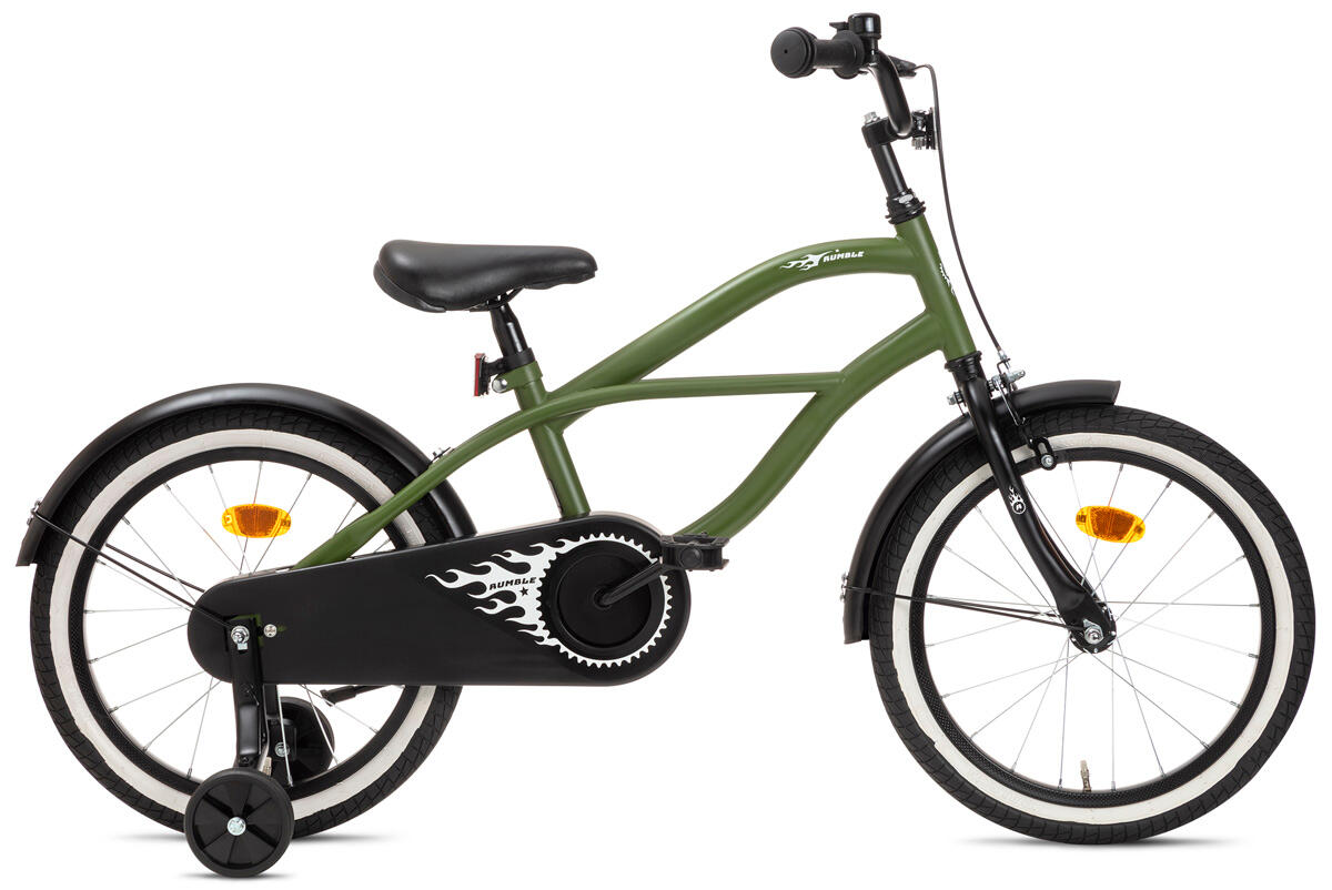 NOGAN Nogan Rumble Kinderfiets 18 inch - Leger Groen