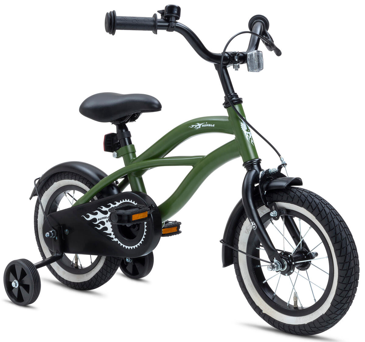 Nogan Rumble Kinderfiets 12 inch - Leger Groen 2/3