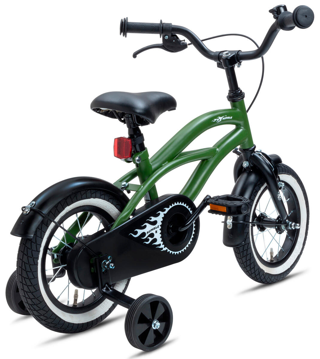 Nogan Rumble Kinderfiets 12 inch - Leger Groen 3/3