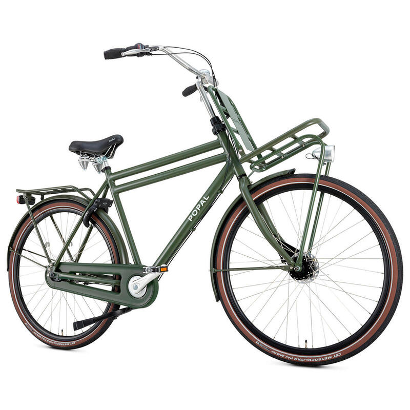 Popal Daily Dutch Prestige N7 - Transportfiets - Stadsfiets Heren - Leger Groen