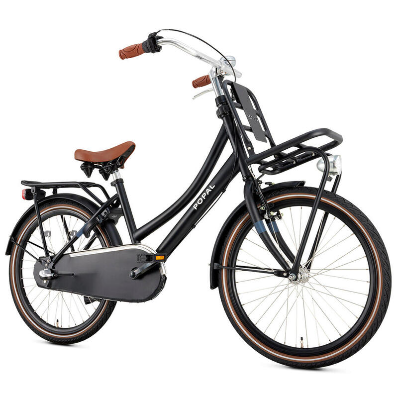 Vélo Enfant Hollandais Popal Daily Dutch Basic+ N3 - 22 pouces - Noir Mat