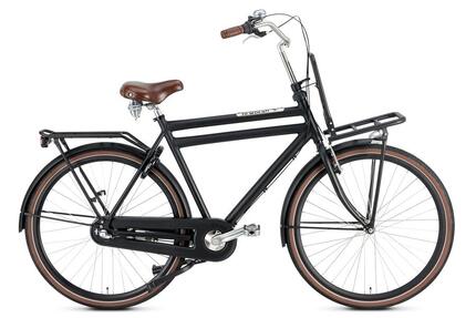 Popal Cargo Aluminium N3 Transportfiets - Stadsfiets - Heren - Mat Zwart