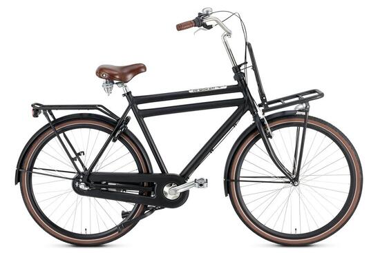Popal Cargo Aluminium N3 Transportfiets - Stadsfiets - Heren - Mat Zwart