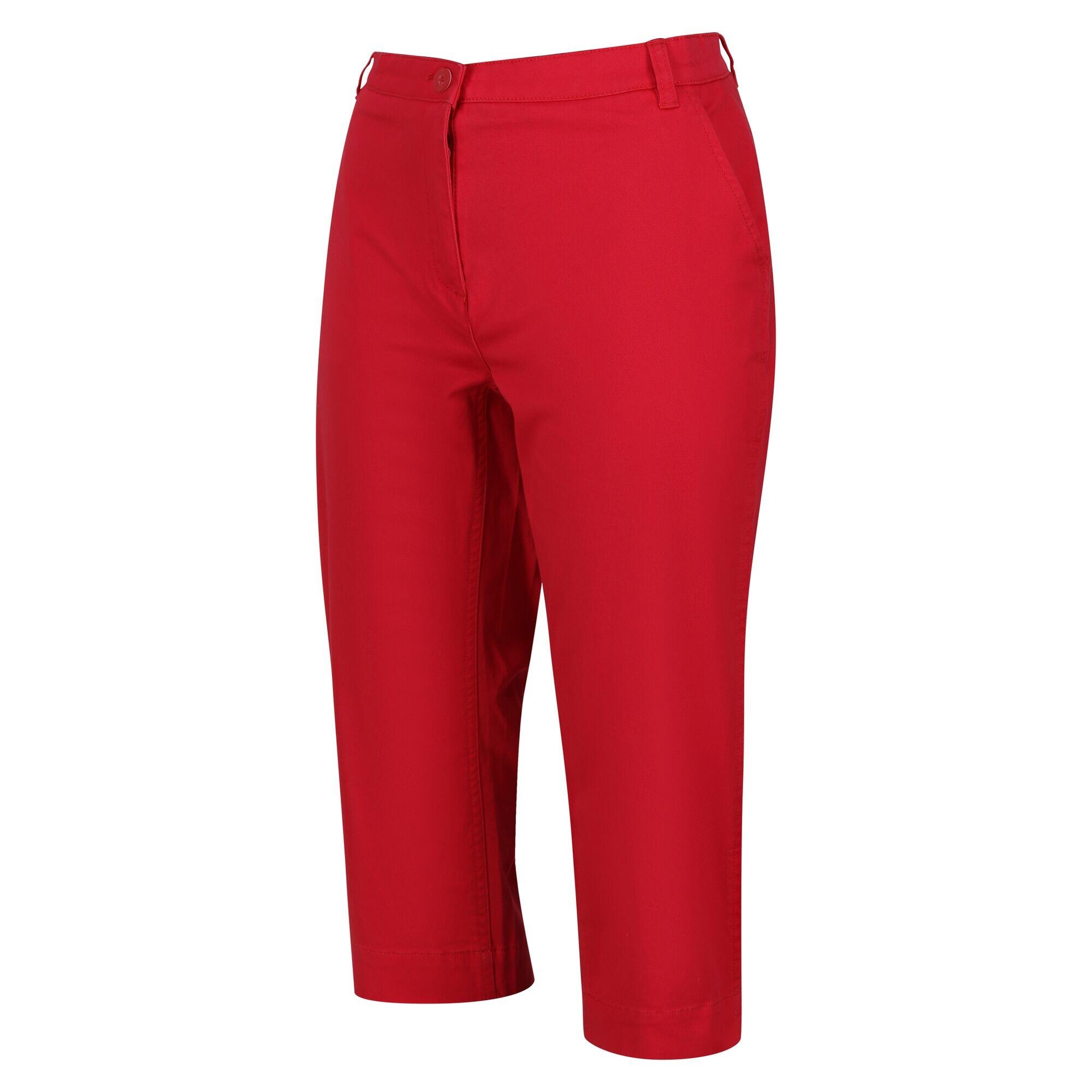 Womens/Ladies Bayla Cropped Trousers (Miami Red) 3/5