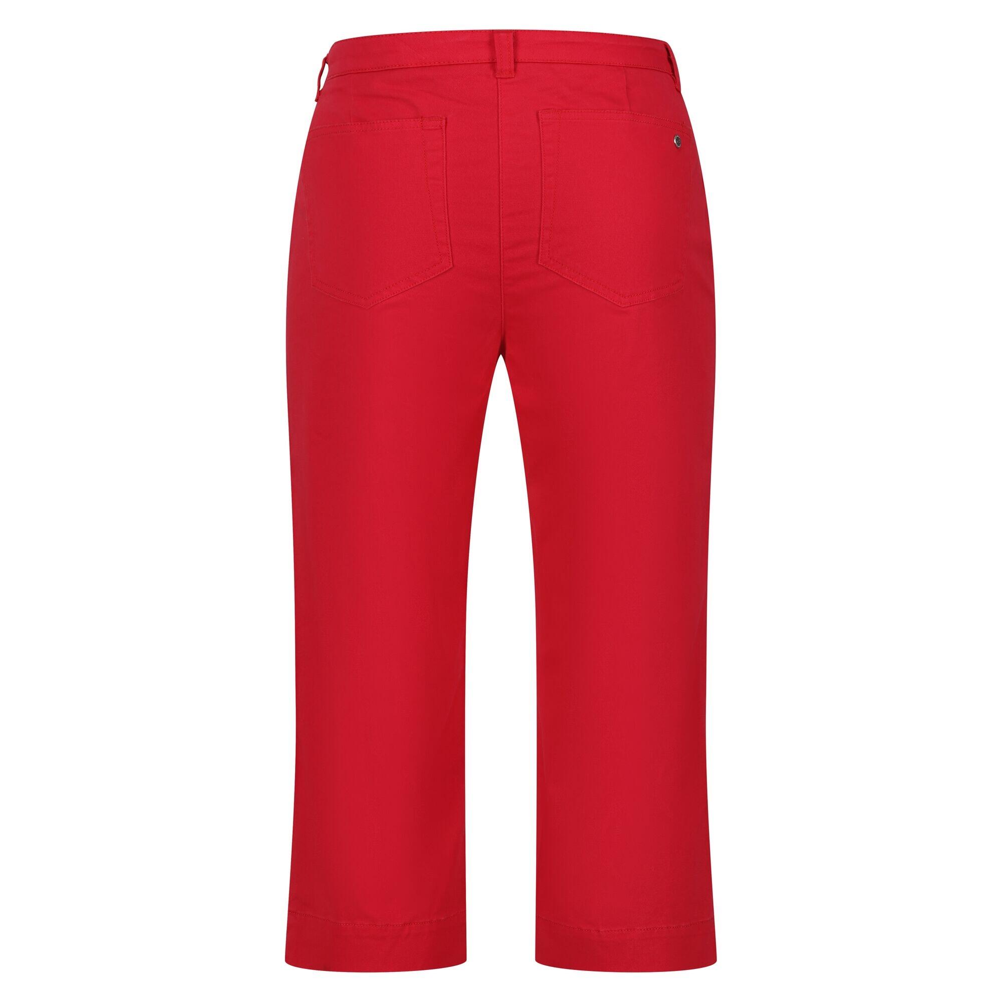 Womens/Ladies Bayla Cropped Trousers (Miami Red) 2/5