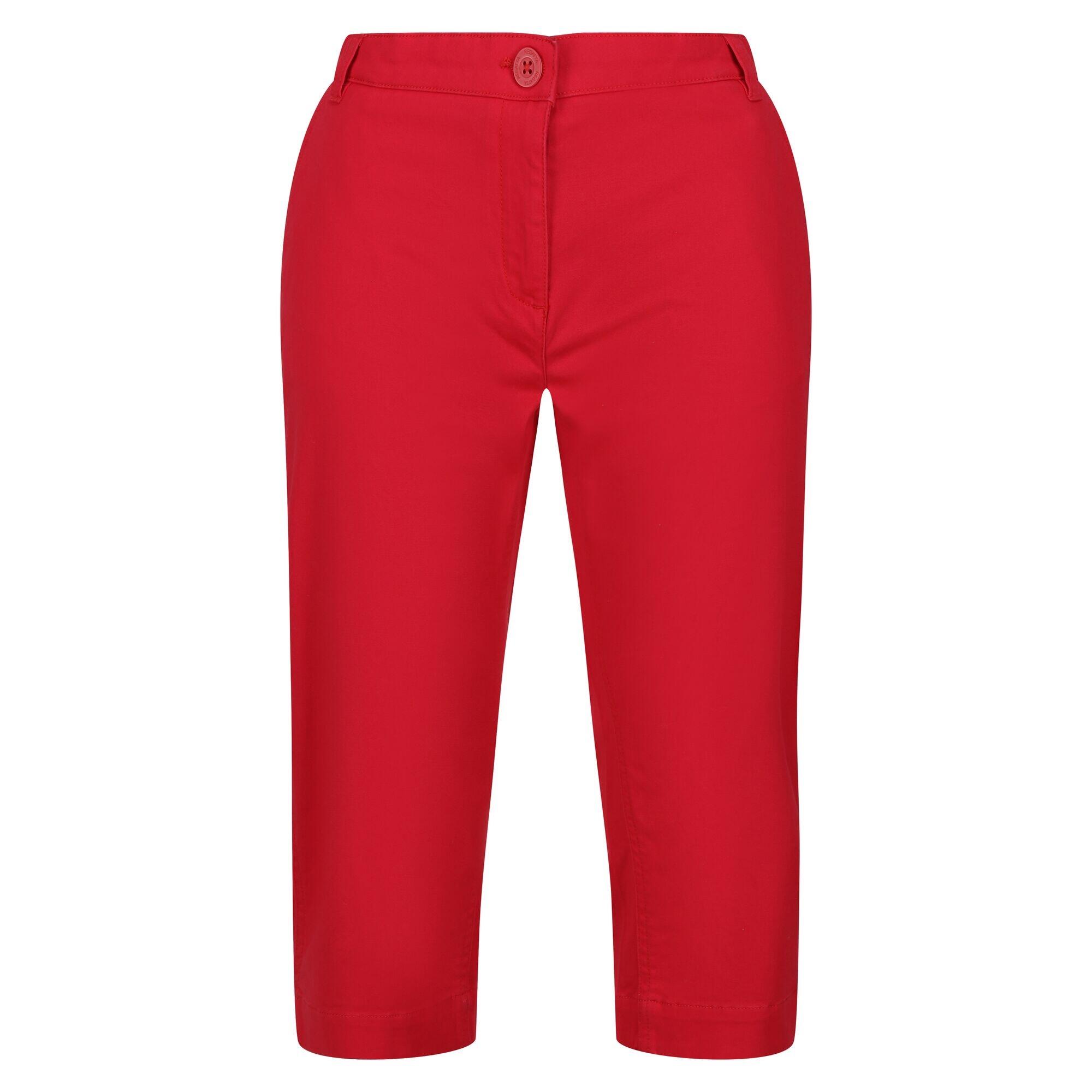 Womens/Ladies Bayla Cropped Trousers (Miami Red) 1/5