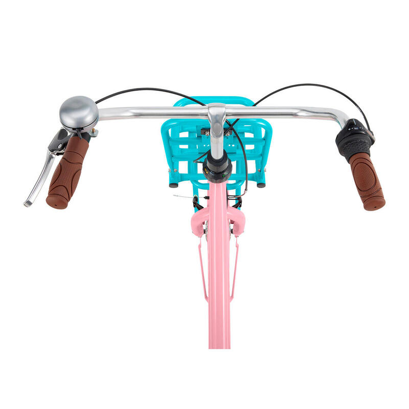 Vélo Enfant Hollandais Popal Daily Dutch Basic+ N3 - 22 pouces - Rose/Menthe