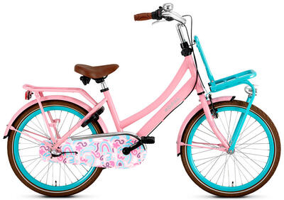 Popal daily dutch basic+ n3 - kinder transportfiets - 22 inch - roze/mint