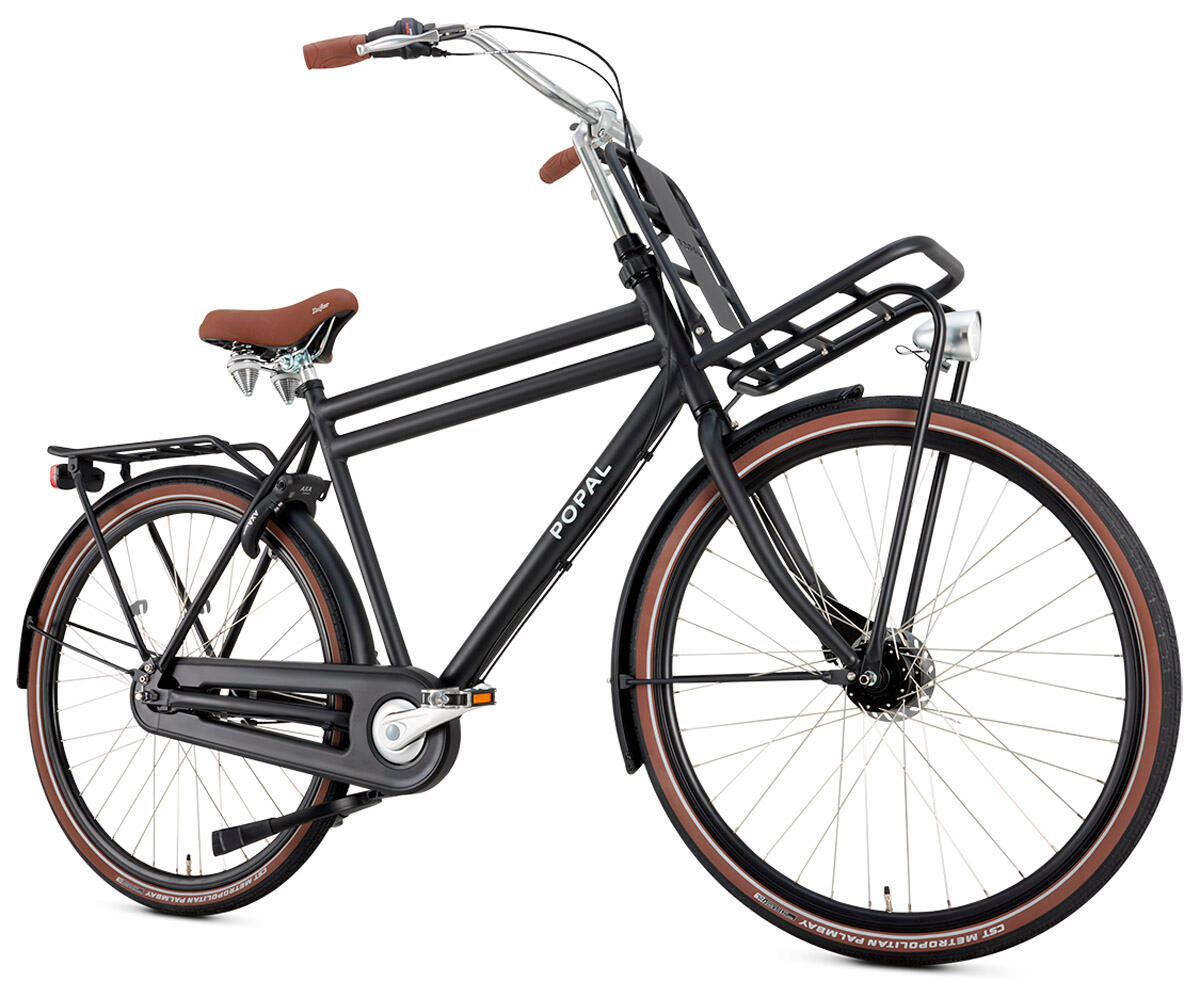 Popal Daily Dutch Prestige N7 - Transportfiets - Stadsfiets - Heren - Mat Zwart 2/3
