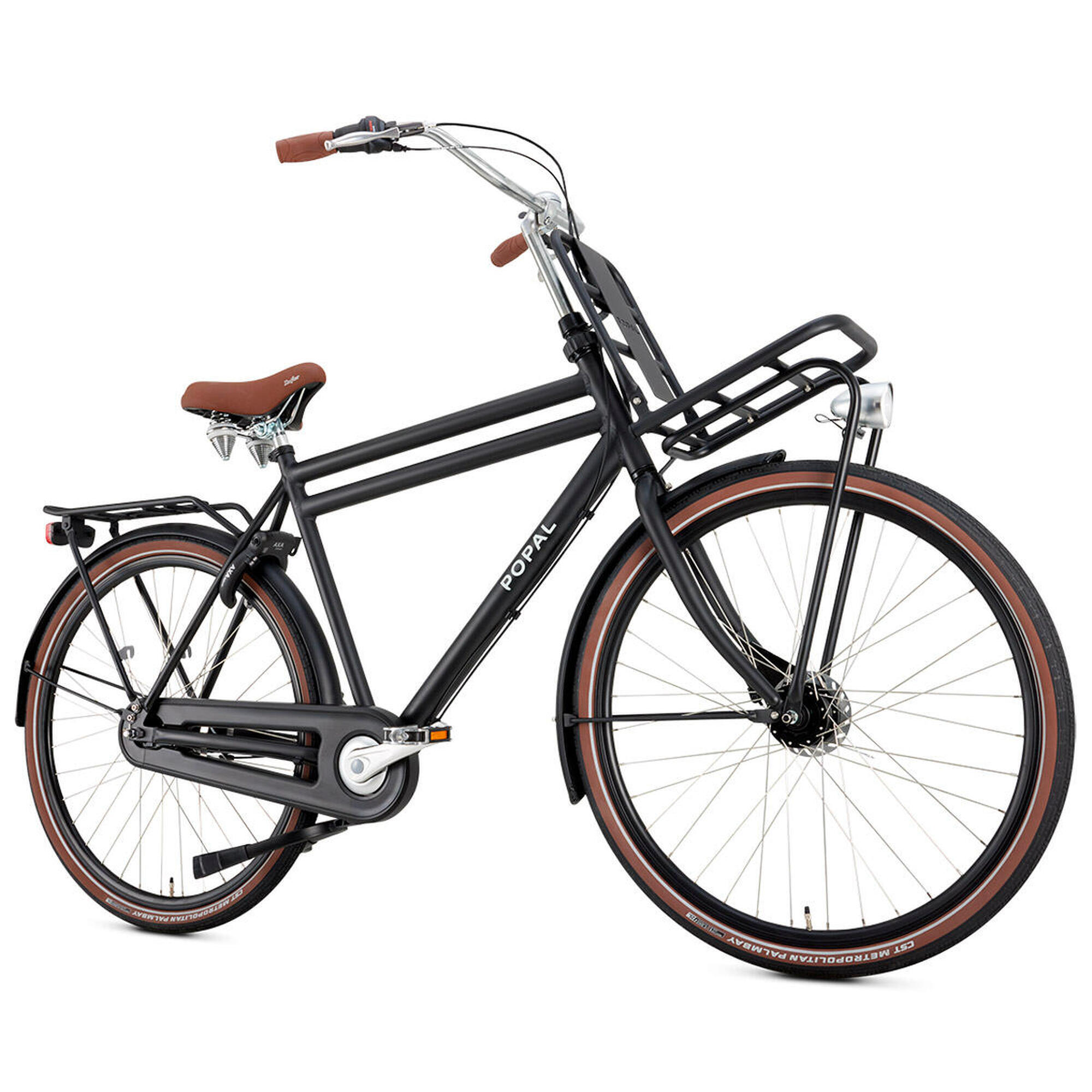 Velo Hollandais Popal Daily Dutch Prestige N7 Homme Noir Mat POPAL Decathlon