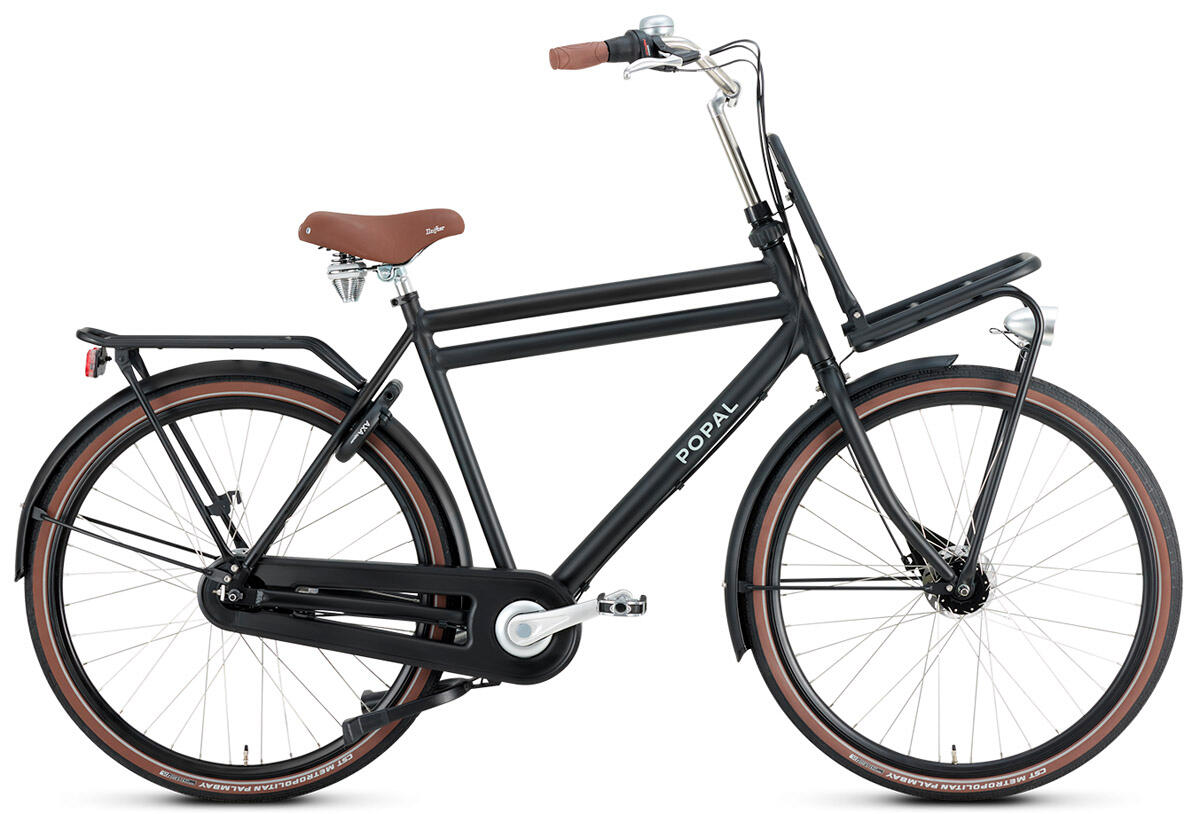 POPAL Popal Daily Dutch Prestige N7 - Transportfiets - Stadsfiets - Heren - Mat Zwart