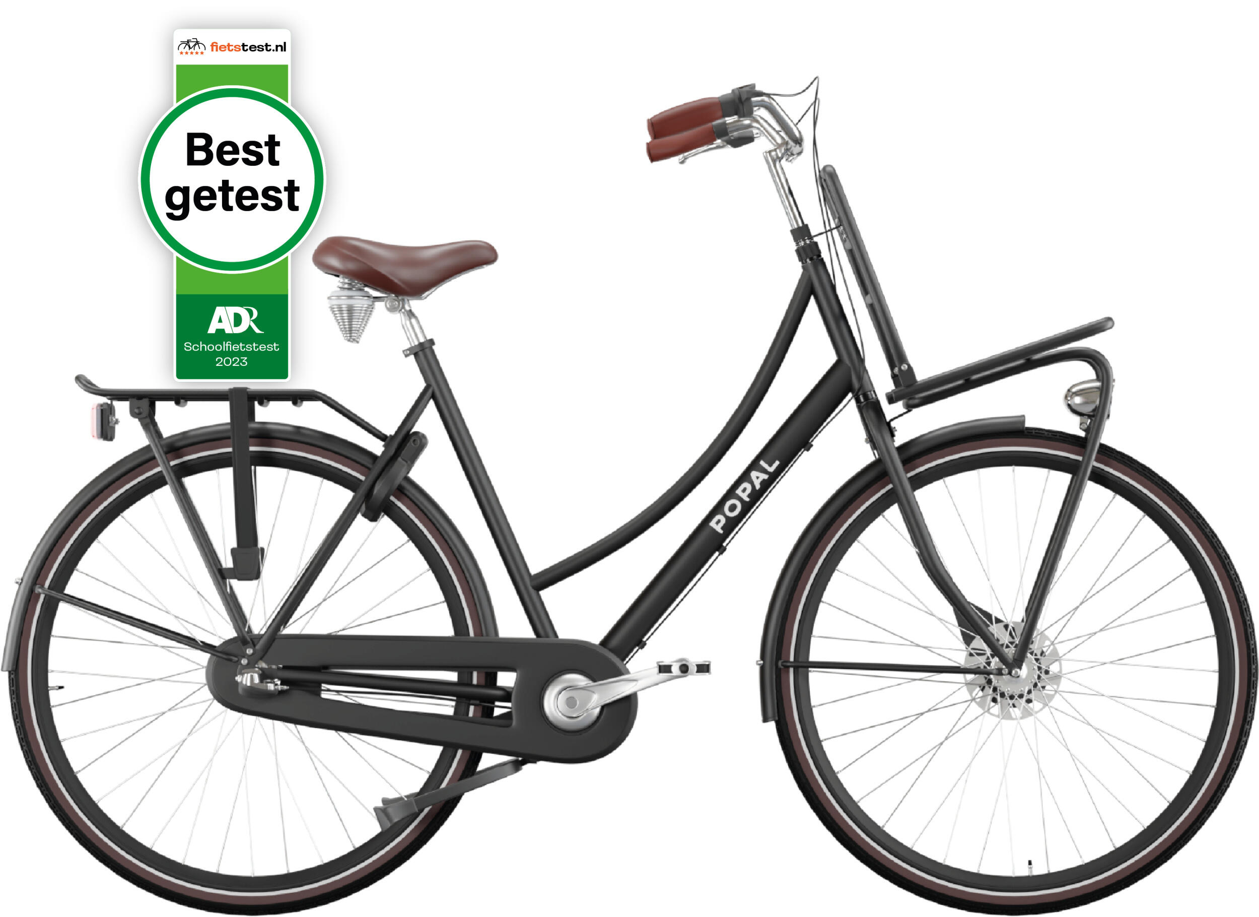Popal Daily Dutch Prestige N7 - Transportfiets - Stadsfiets - Dames - Mat Zwart 4/6