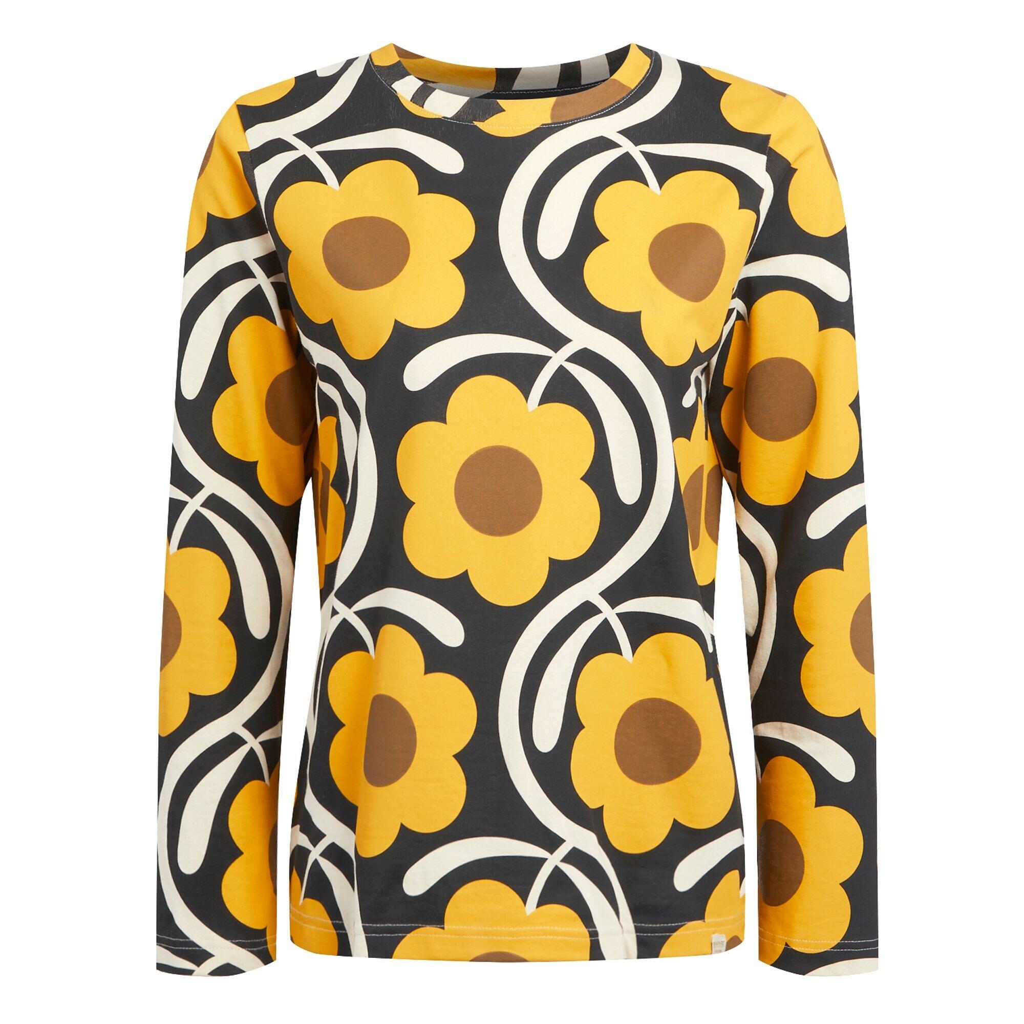 REGATTA Womens/Ladies Orla Kiely Flower LongSleeved Winter TShirt (Apple Blossom Yellow)