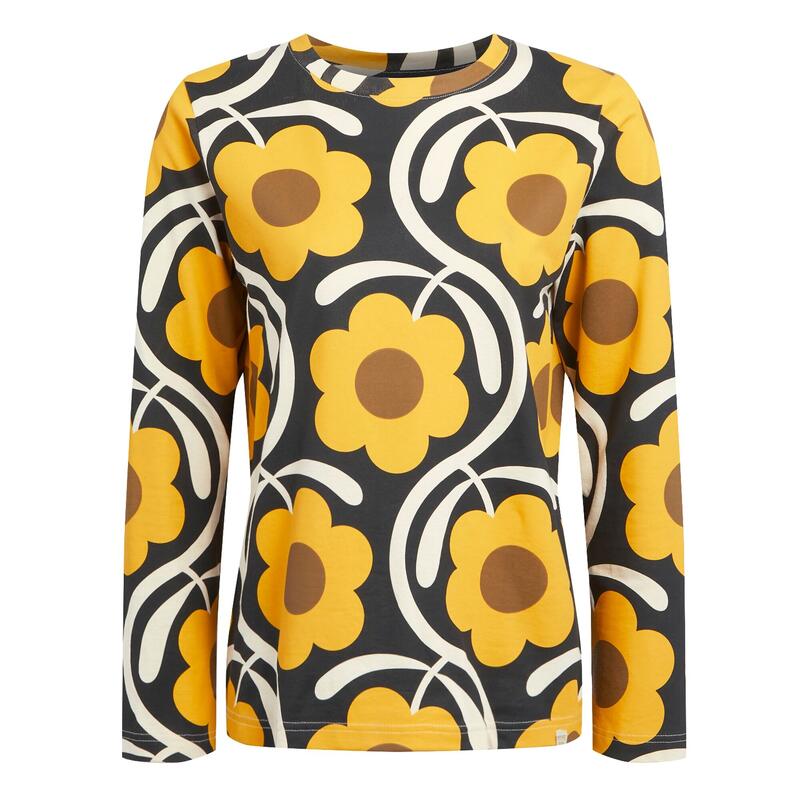 T-Shirt Damski Z Długim Rękawem Zimowa Orla Kiely