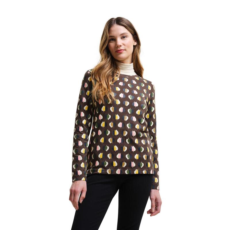 Camiseta Orla Kiely Estampado de Hojas de Manga Larga para Mujer Pequeño Olmo