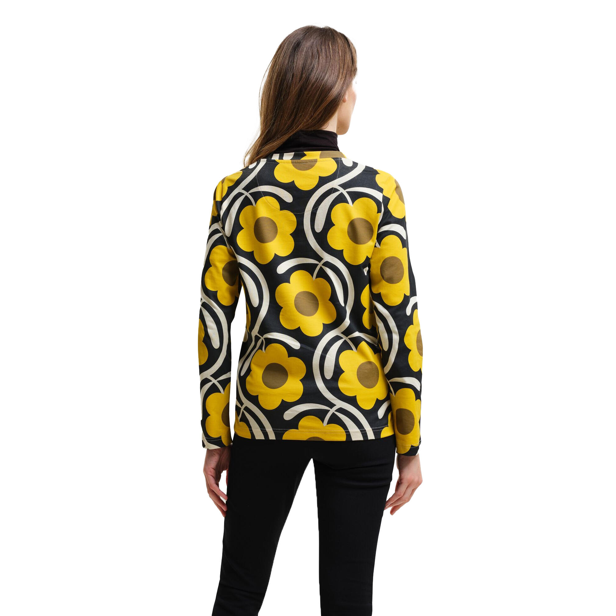 Womens/Ladies Orla Kiely Flower LongSleeved Winter TShirt (Apple Blossom Yellow) 4/5