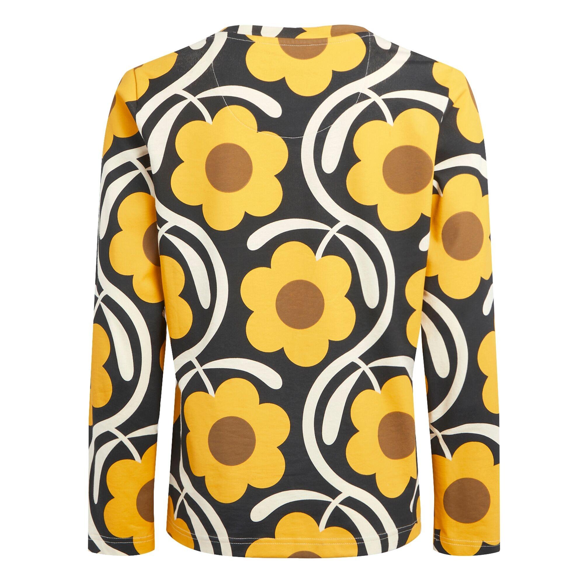 Womens/Ladies Orla Kiely Flower LongSleeved Winter TShirt (Apple Blossom Yellow) 2/5