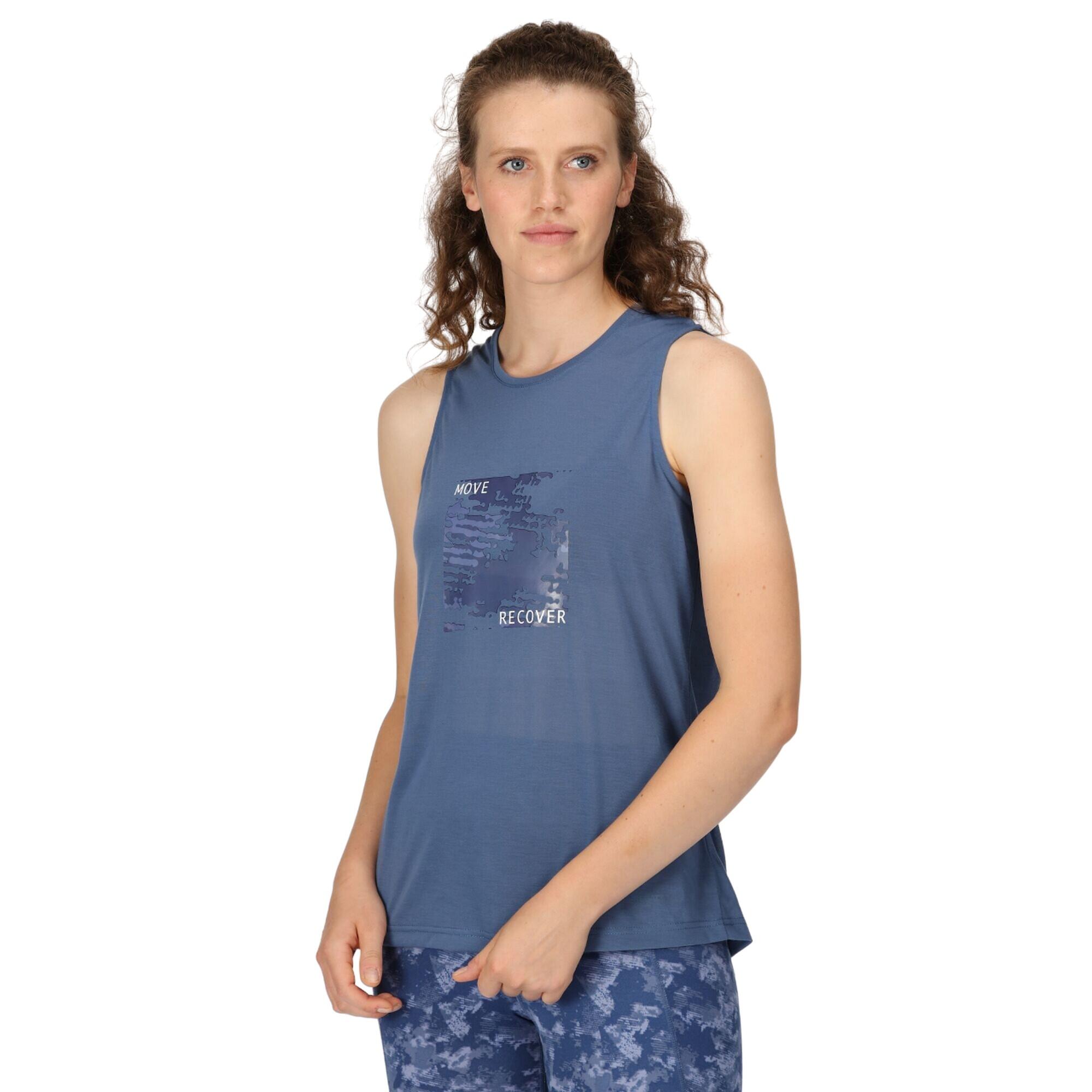 Womens/Ladies Freedale II Move Recover Vest Top (Dusty Denim) 3/5