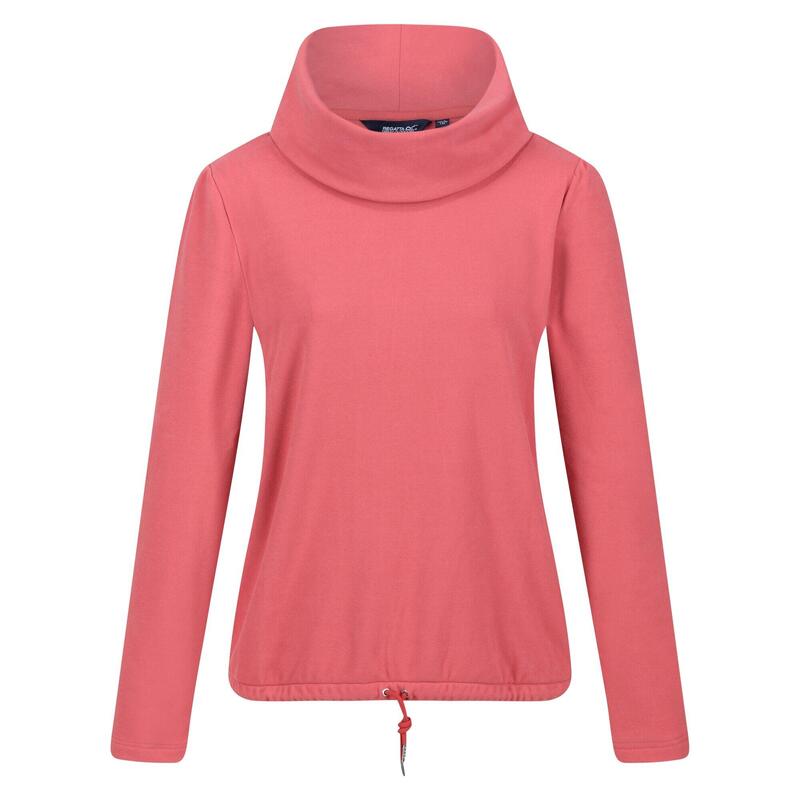 Dames Adarae Fleece Sweatshirt met Rol Hals (Mineraal Rood)