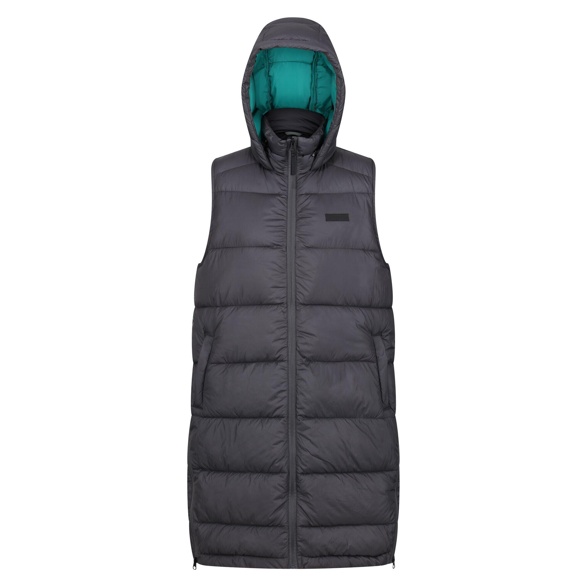 Womens/Ladies Ganella Long Length Gilet (Seal Grey/Quiet Green) 1/5