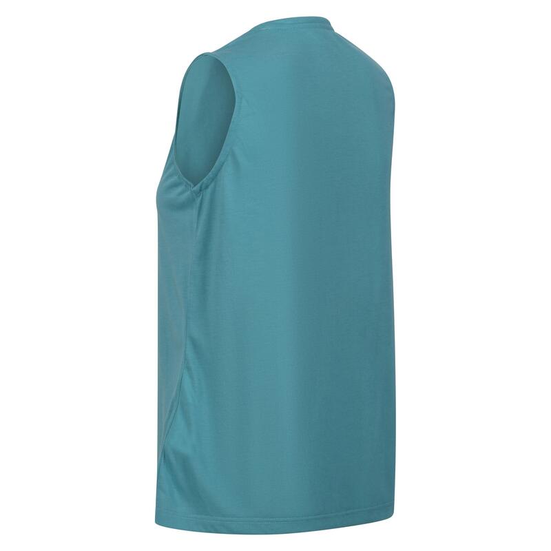 Camisola de Cavas Sem Mangas Estampado Gráfico Freedale II Mulher Azul de