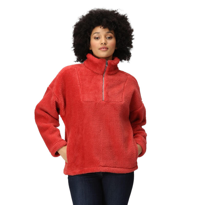 "Zeeke" Fleece für Damen Mineral Rot