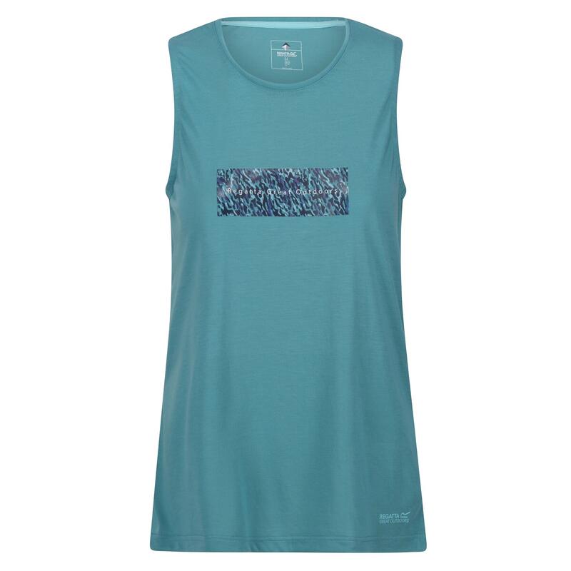 Dames Freedale II Grafische print Mouwloze Tank Top (Bristol Blauw)