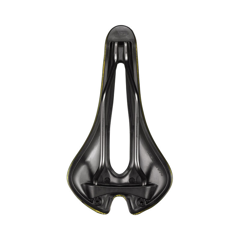 Racefiets zadel ASPIDE Short Open-Fit Racing Narrow Iridescent Gold