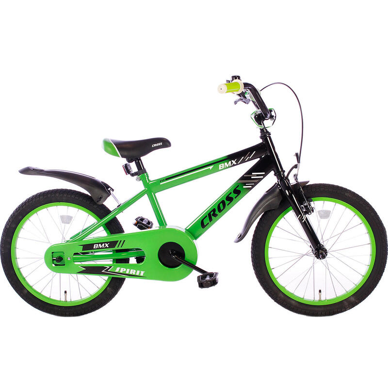 Cortego BMX Cross Vert 18 Pouces Vélo Garçon - Vélo Enfant - 4 à 6 Ans