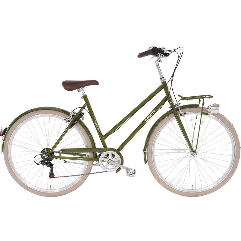 Vélo femme Spirit Retro vert 6 vitesses 28 pouces 53 cm
