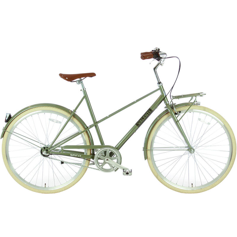 Spirit Valenti N3 Vélo femme Vert olive 28 pouces 50 cm