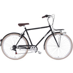 Spirit Retro Herenfiets Zwart 6 versnellingen 28 inch 57 cm