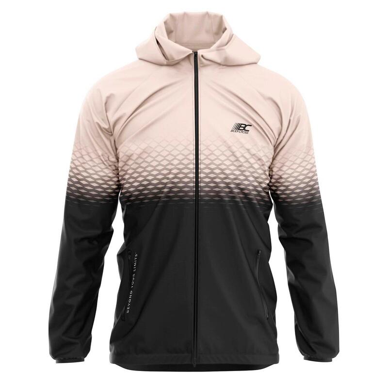 Coupe-vent de running déperlant Abie - Noir/rose - Femme