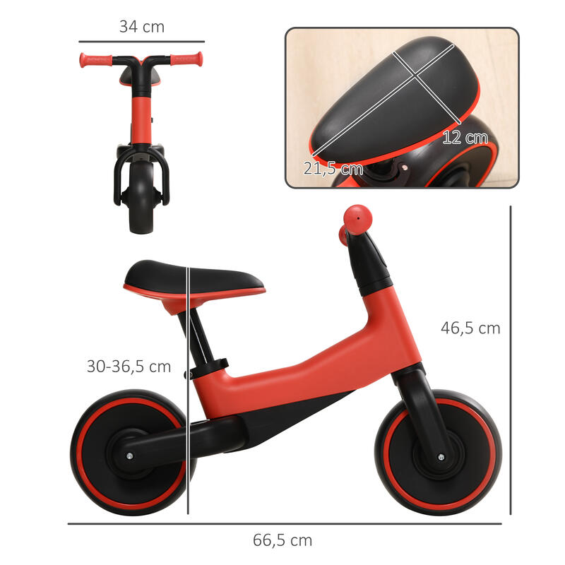 AIYAPLAY Bicicleta sin Pedales de Madera para Niños de 3-6 Años