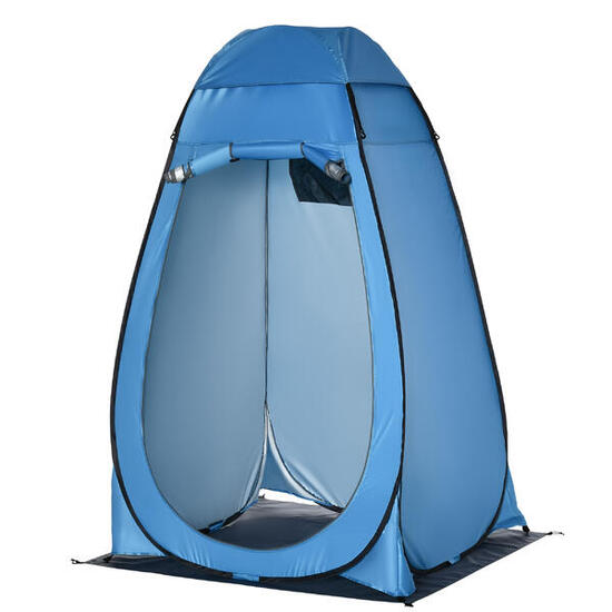 Outsunny Tenda Doccia da Campeggio con Porta a Cerniera e Borsa Blu Scuro